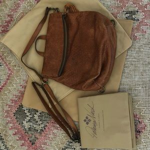 Patricia Nash Leather Embossed Woven Backpack